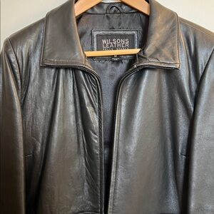 EUC VTG Y2K Wilsons Leather Women’s Classic Black Jacket Size Medium